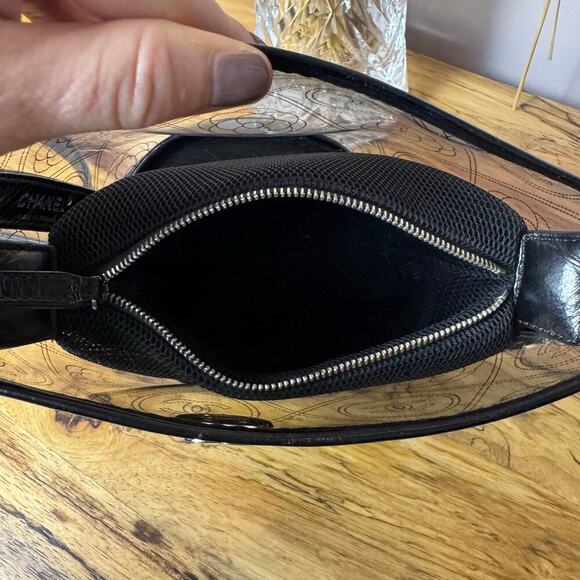 Chanel Camelia Flower Clear PVC Leather Crossbody Bucket Bag Authentic CoA - Picture 7 of 13